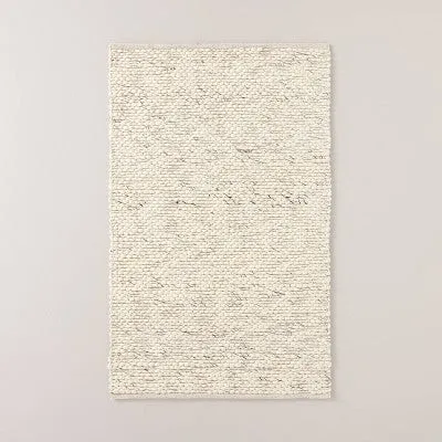 3'x5' Chunky Rectangular Handmade Woven Accent Rug Cream - Hearth & Hand with Magnolia