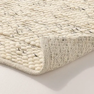 3'x5' Chunky Rectangular Handmade Woven Accent Rug Cream - Hearth & Hand with Magnolia