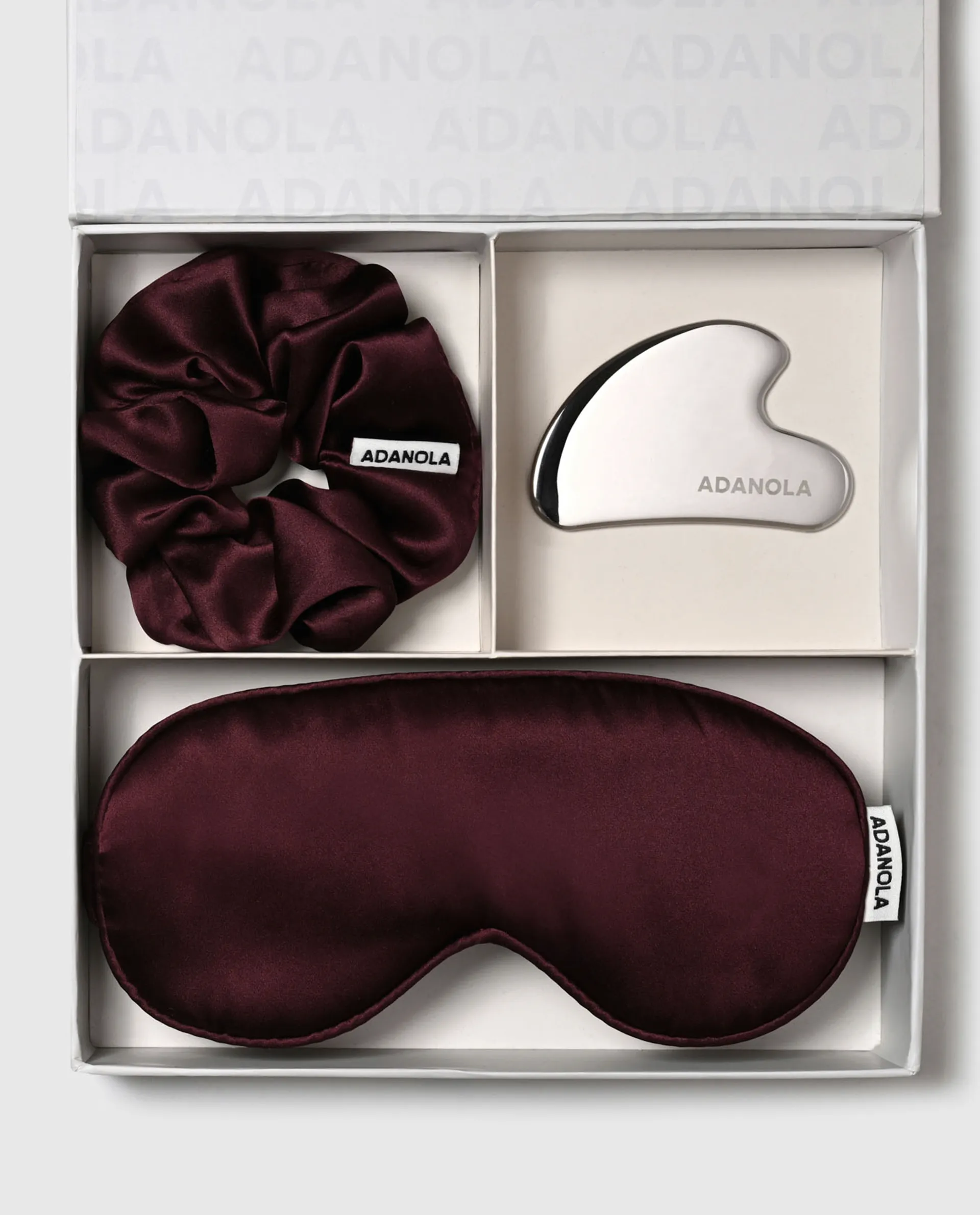 Adanola Silk Gift Box Set - Burgundy