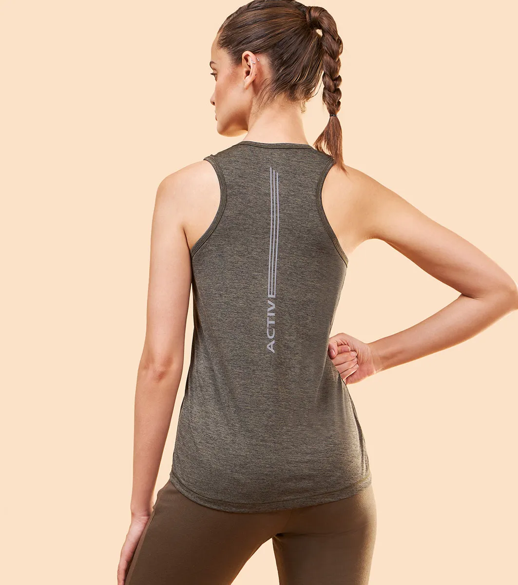 Athleisure- A308
BASIC WORKOUT TANK | DRY FIT RACER TANK WITH REFECTIVE GRAPHIC
RELAXED FIT | REGULAR LENGTH