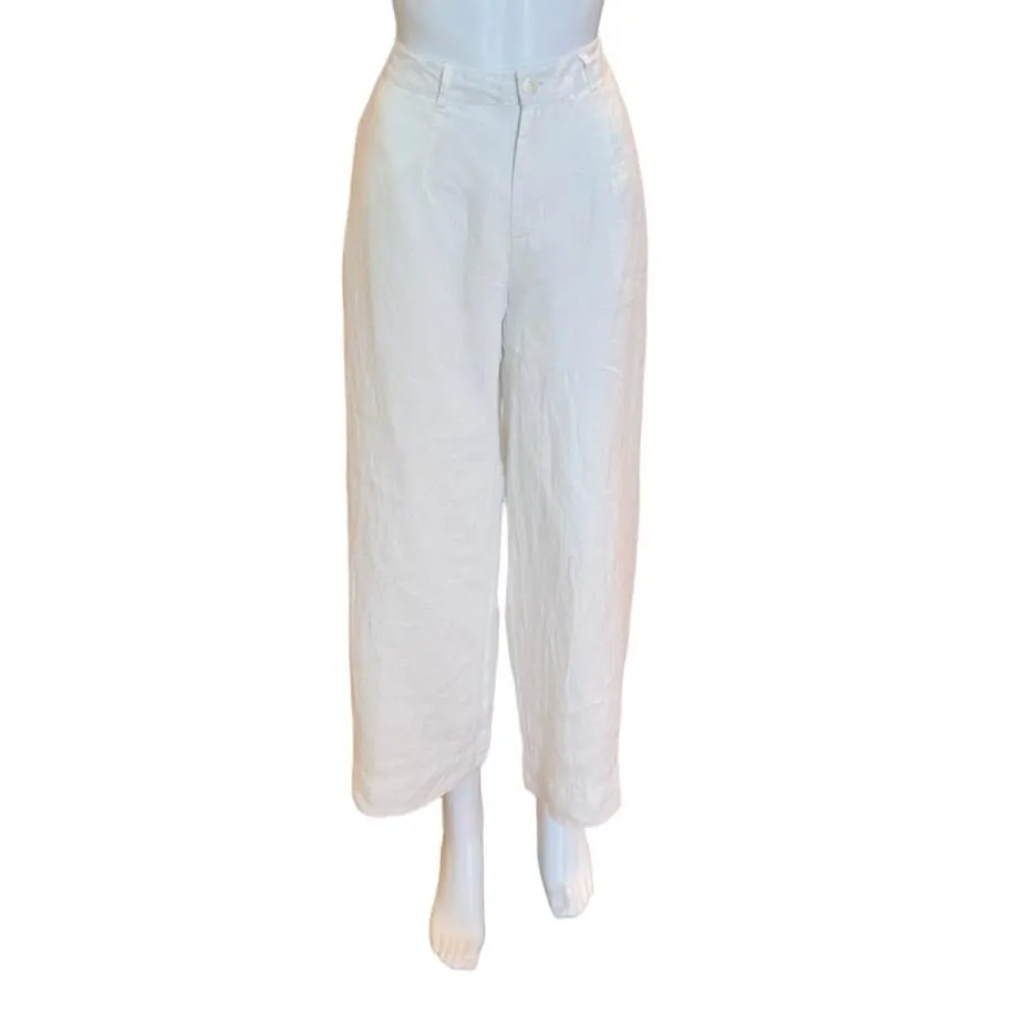 Bacall Linen Trousers | White