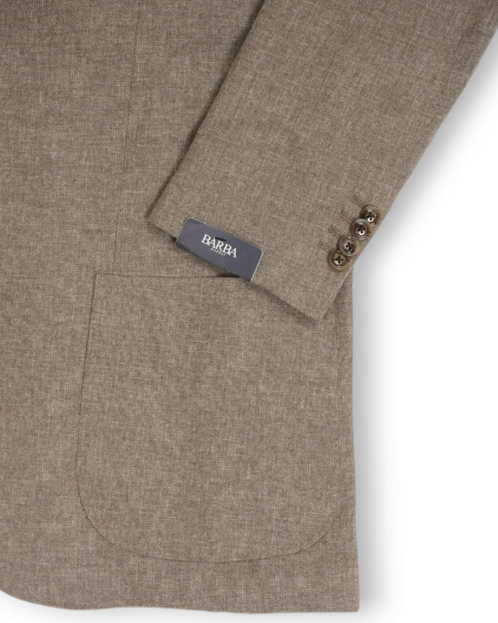 Barba Napoli - Beige Flannel Wool Sports Jacket 52