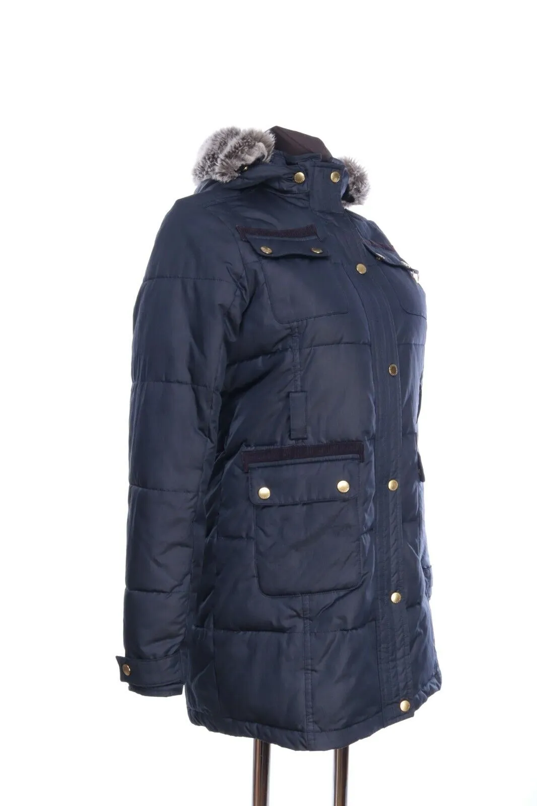 BARBOUR Navy Artic Parka Multipocket Hooded Coat Size 2XL