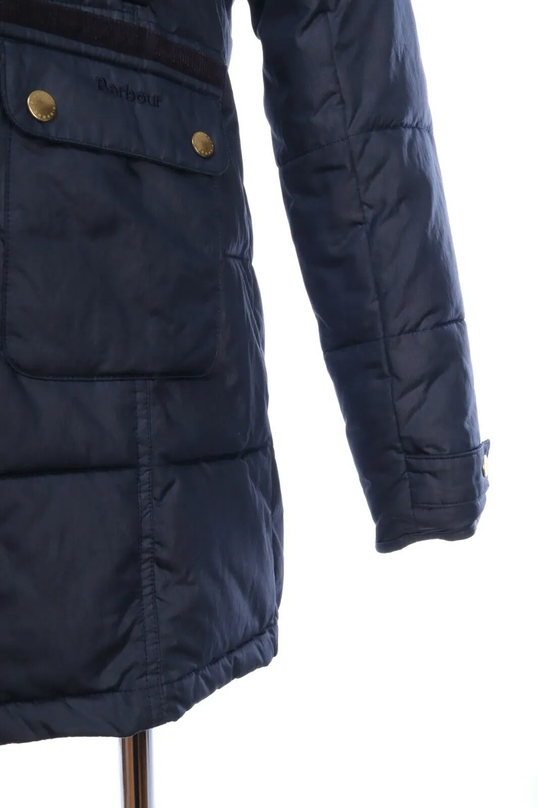 BARBOUR Navy Artic Parka Multipocket Hooded Coat Size 2XL