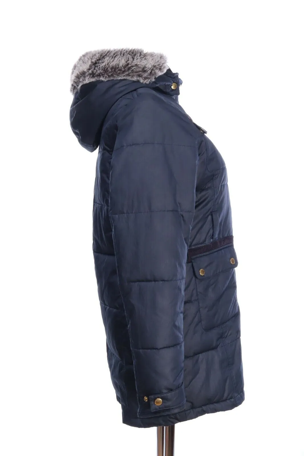 BARBOUR Navy Artic Parka Multipocket Hooded Coat Size 2XL