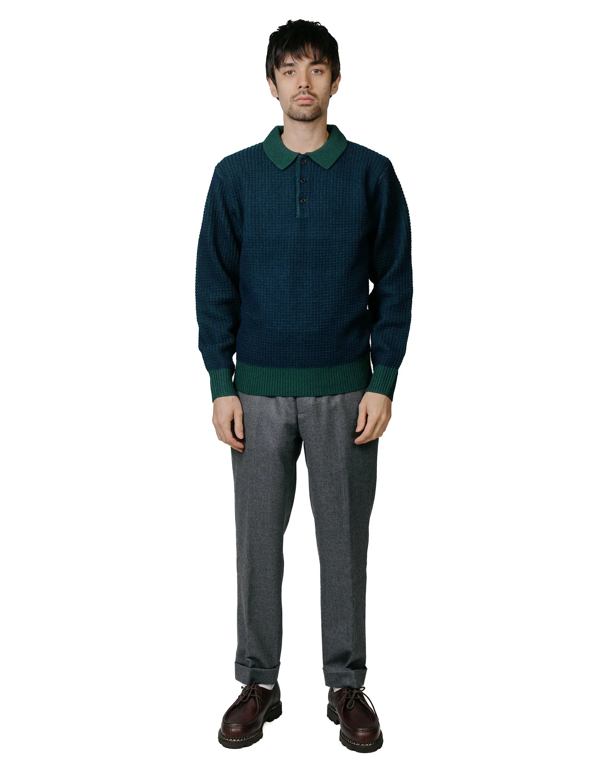 Beams Plus Ivy Trousers Ankle-Cut Flannel Grey