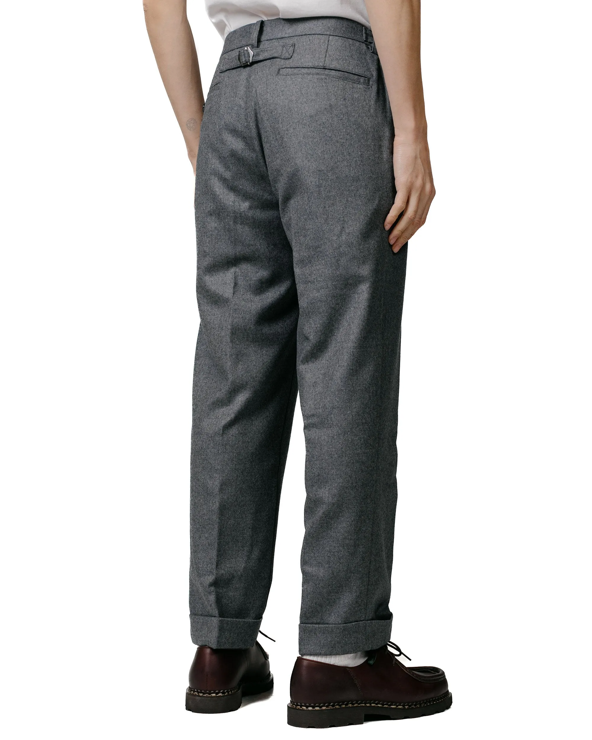 Beams Plus Ivy Trousers Ankle-Cut Flannel Grey