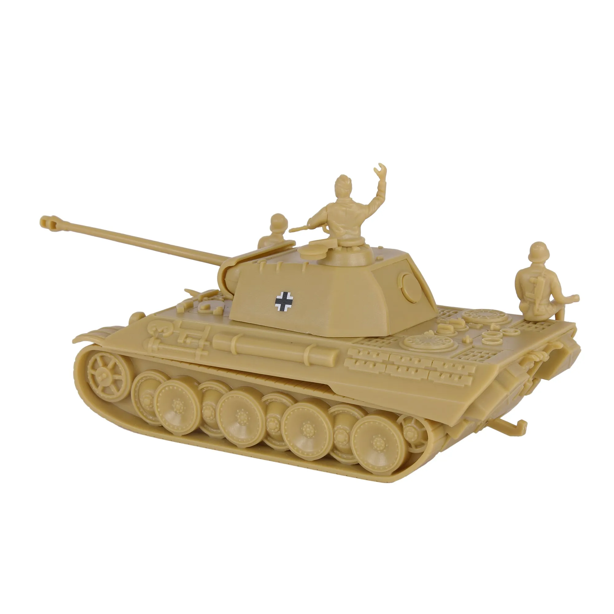 BMC CTS WW2 German Panther V Tank - Tan 1:38 Plastic Army Men Military Vehicle
