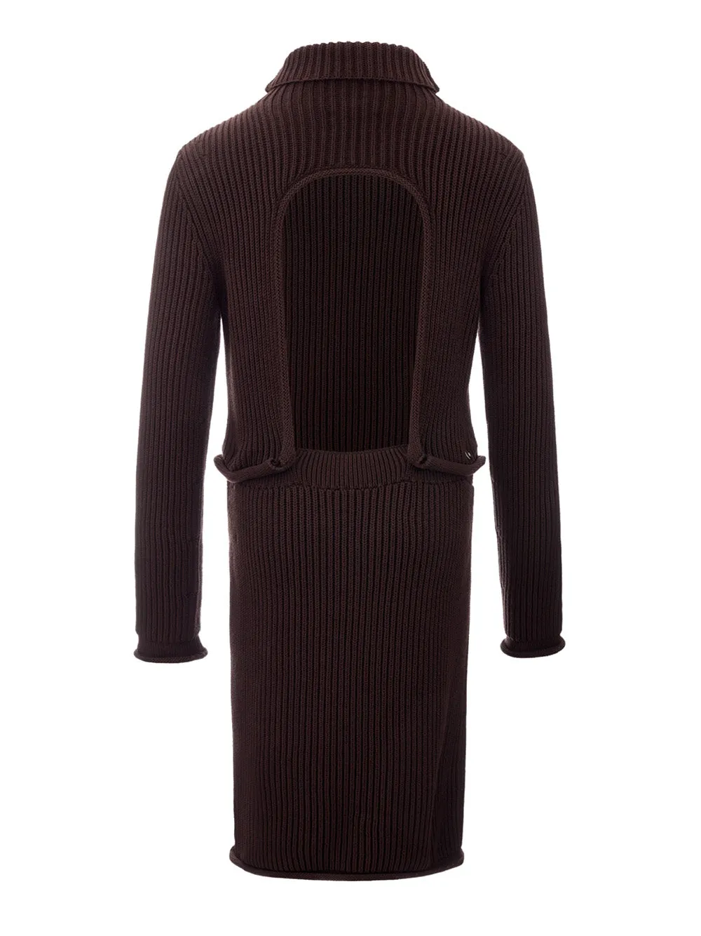 Bottega Veneta Elegant Ribbed Knit Cotton Pencil Dress