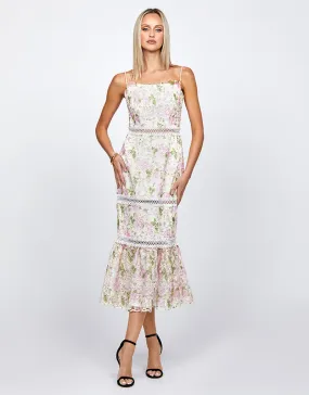 CASSIA FLOUNCE MIDI BL71D11S