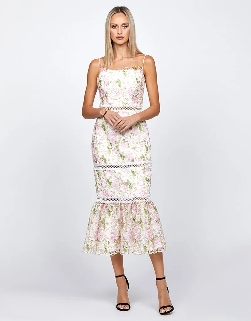 CASSIA FLOUNCE MIDI BL71D11S