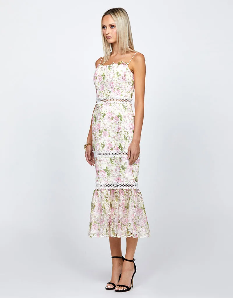 CASSIA FLOUNCE MIDI BL71D11S