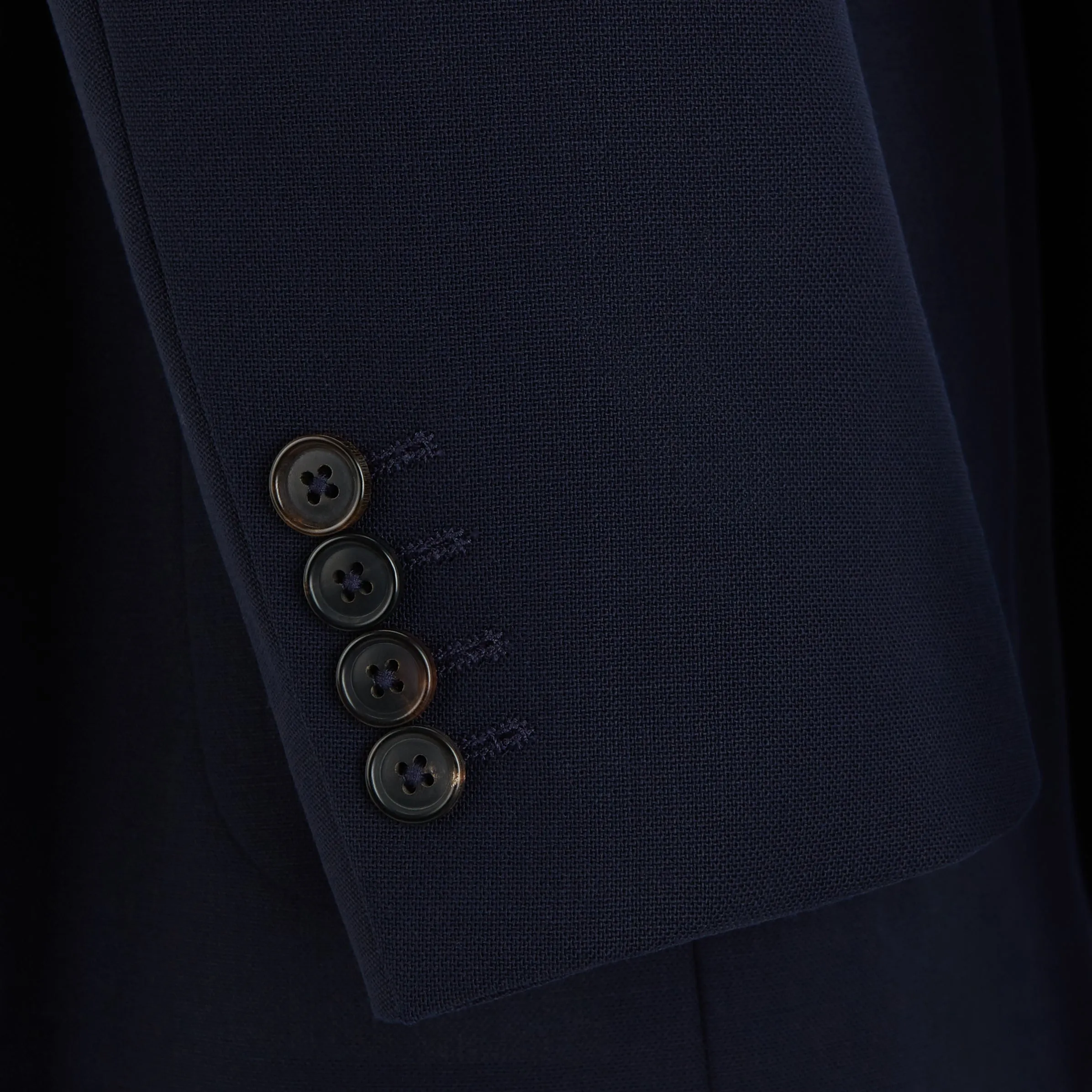 Churton Semi Lined Navy Tropical Ply Wool Suit