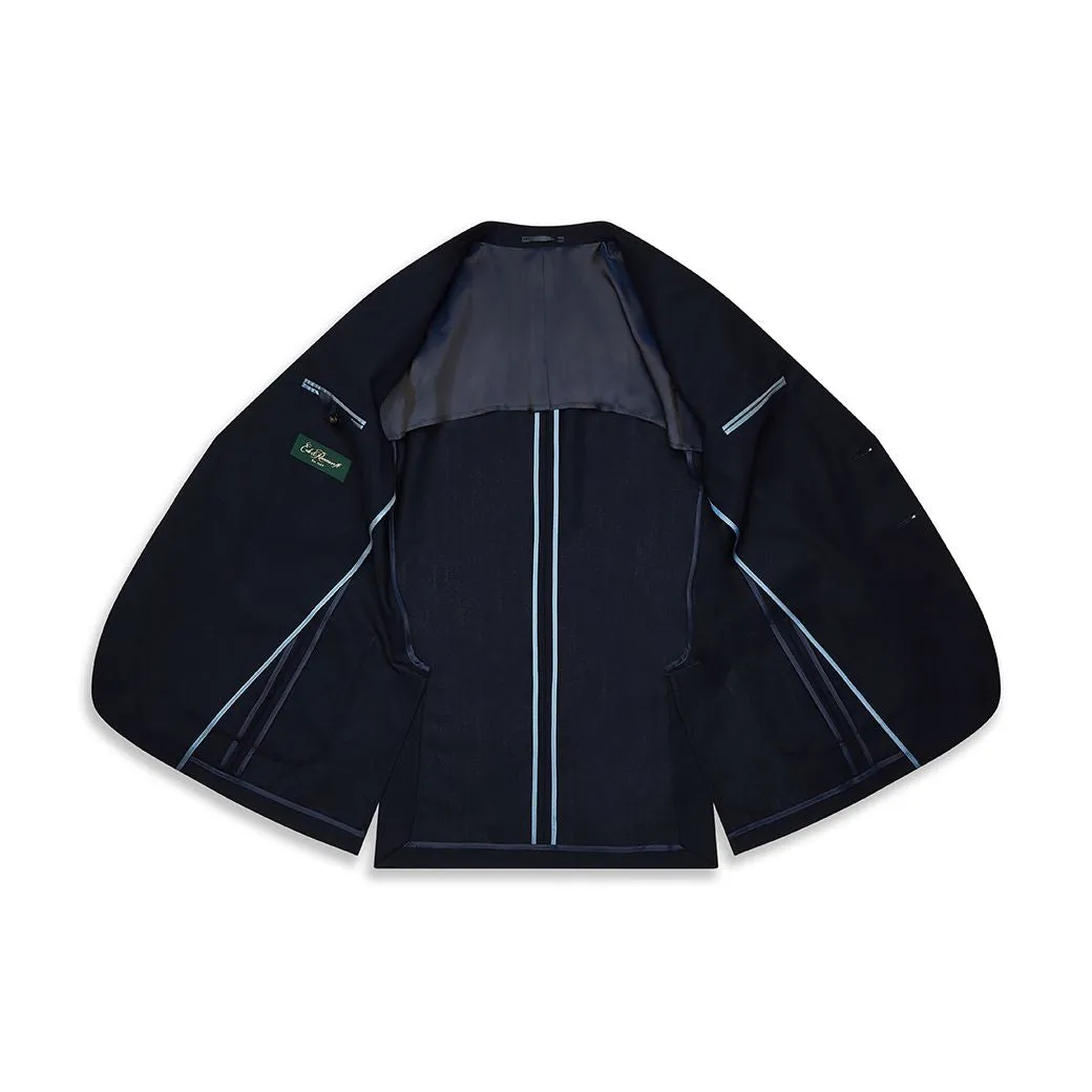 Churton Semi Lined Navy Tropical Ply Wool Suit