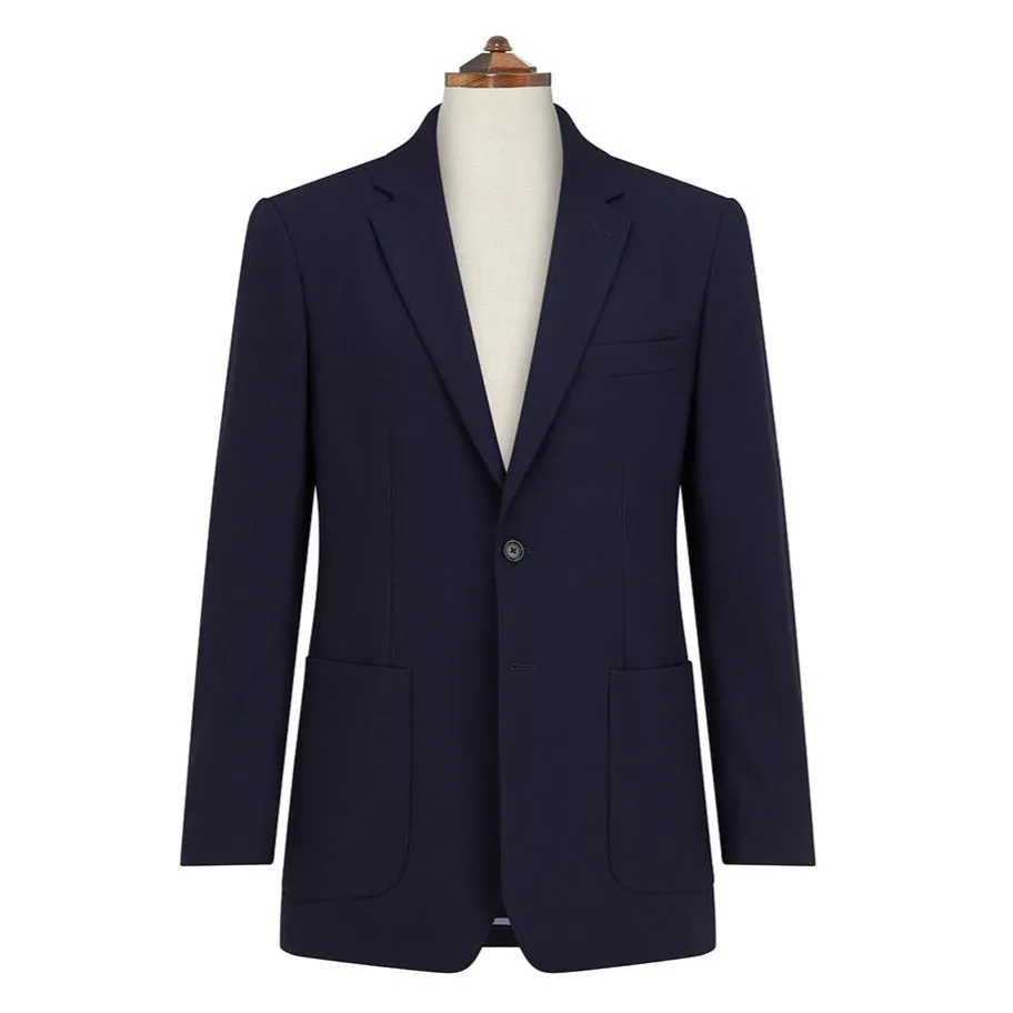Churton Semi Lined Navy Tropical Ply Wool Suit
