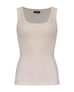 Classic Ribbed Tank in Rose Powder