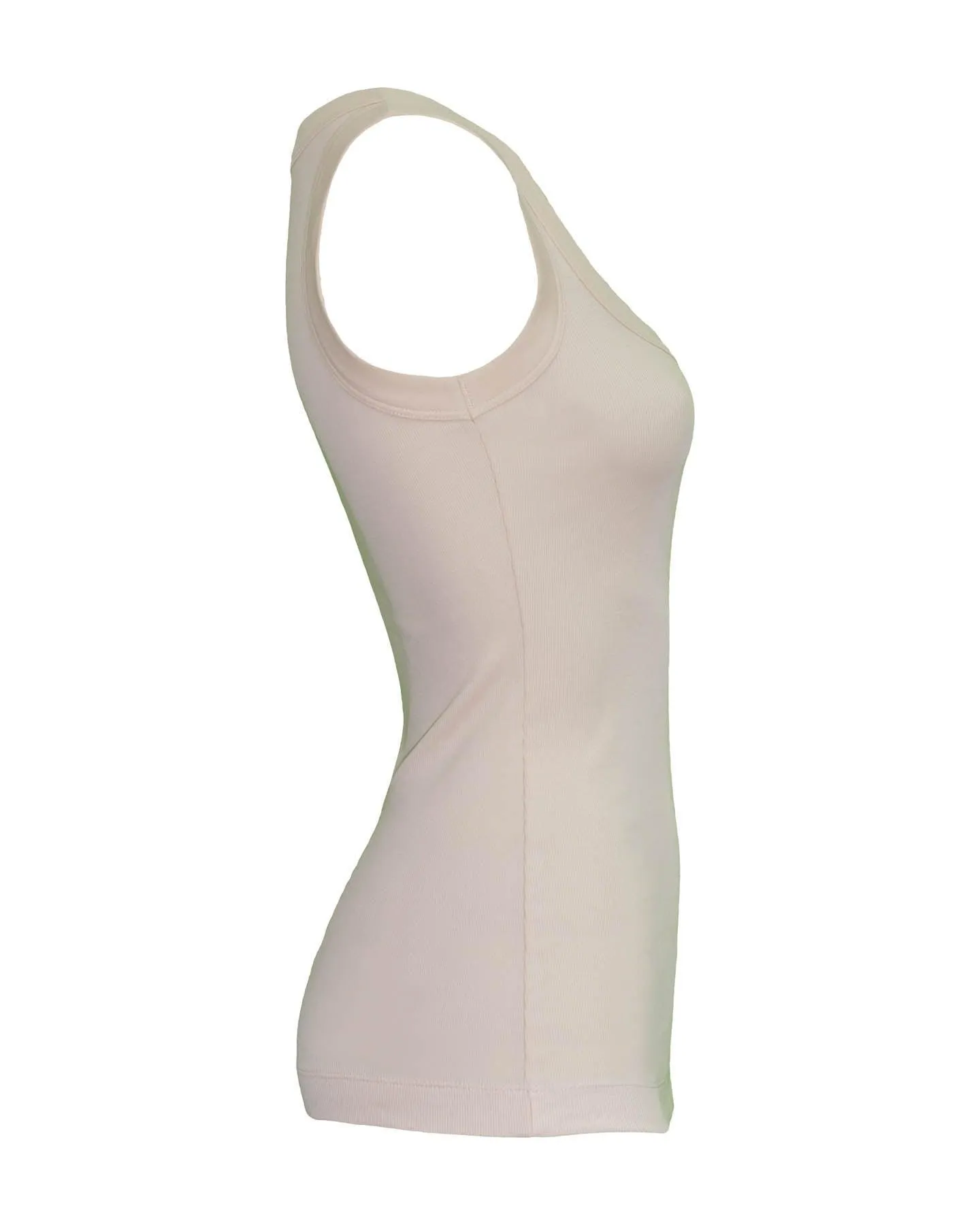 Classic Ribbed Tank in Rose Powder
