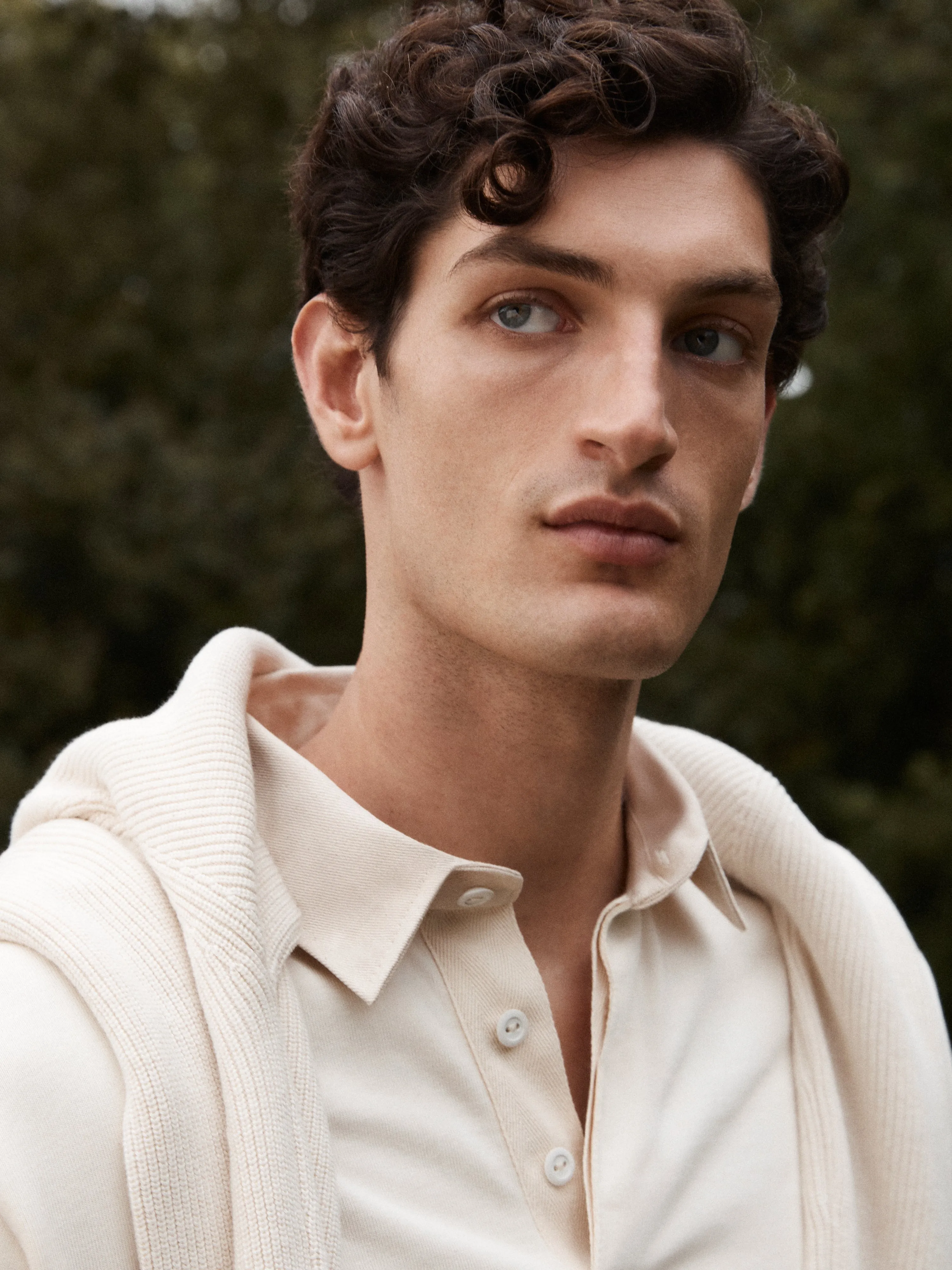 Cotton Rugby Shirt in Off-White