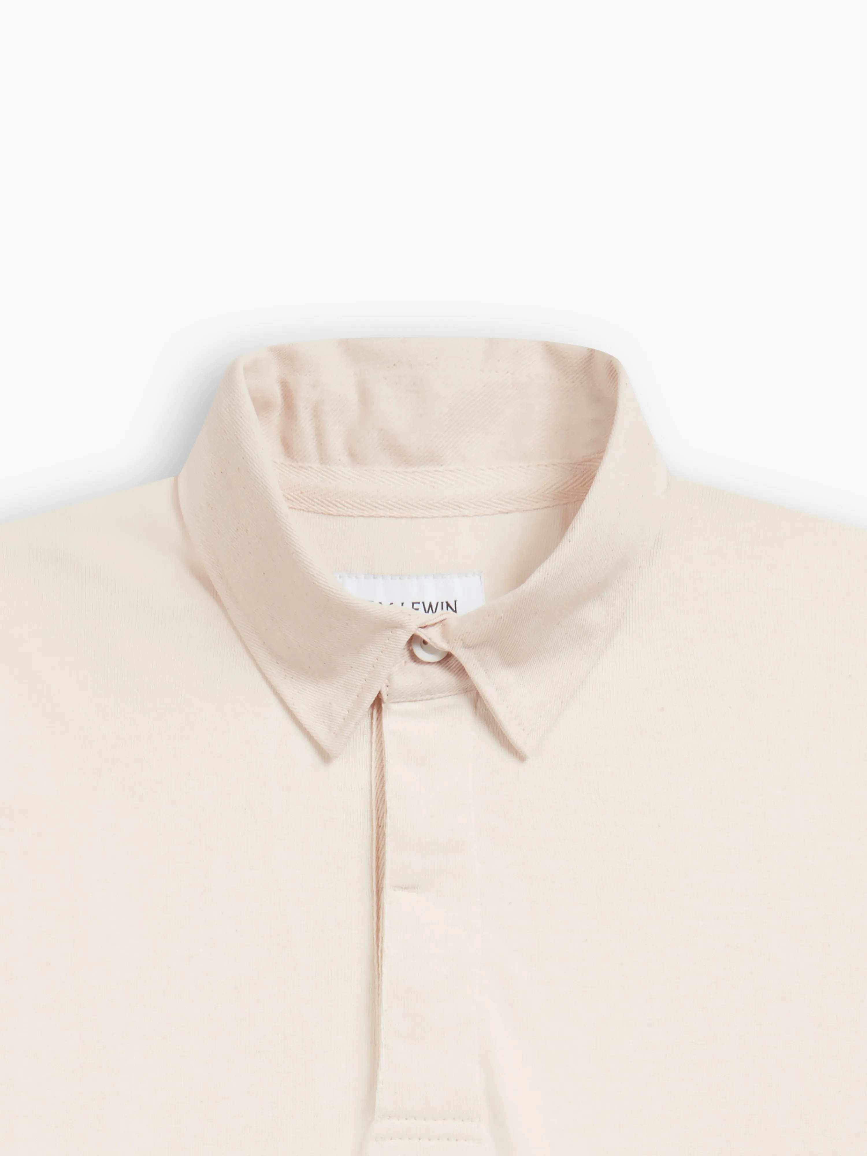 Cotton Rugby Shirt in Off-White