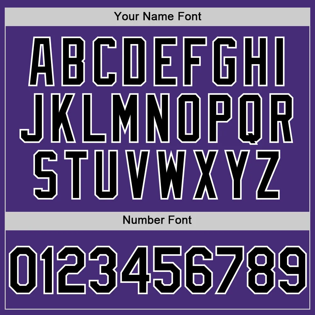 Custom Purple Black-Gray Authentic Sleeveless Baseball Jersey