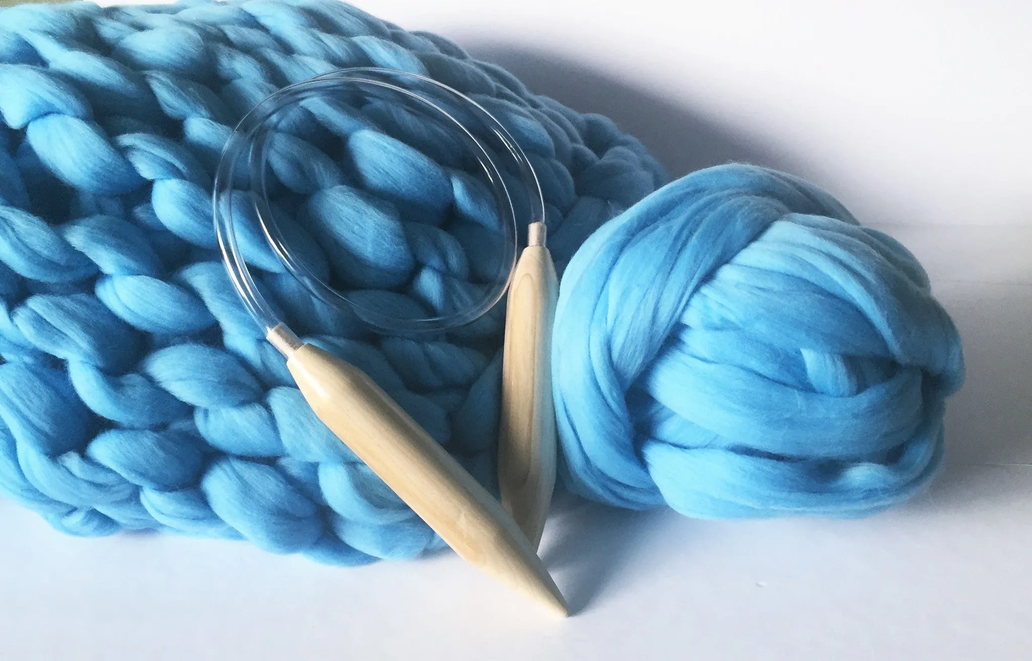 DIY Knitting Kit, Blanket 30x40 in
