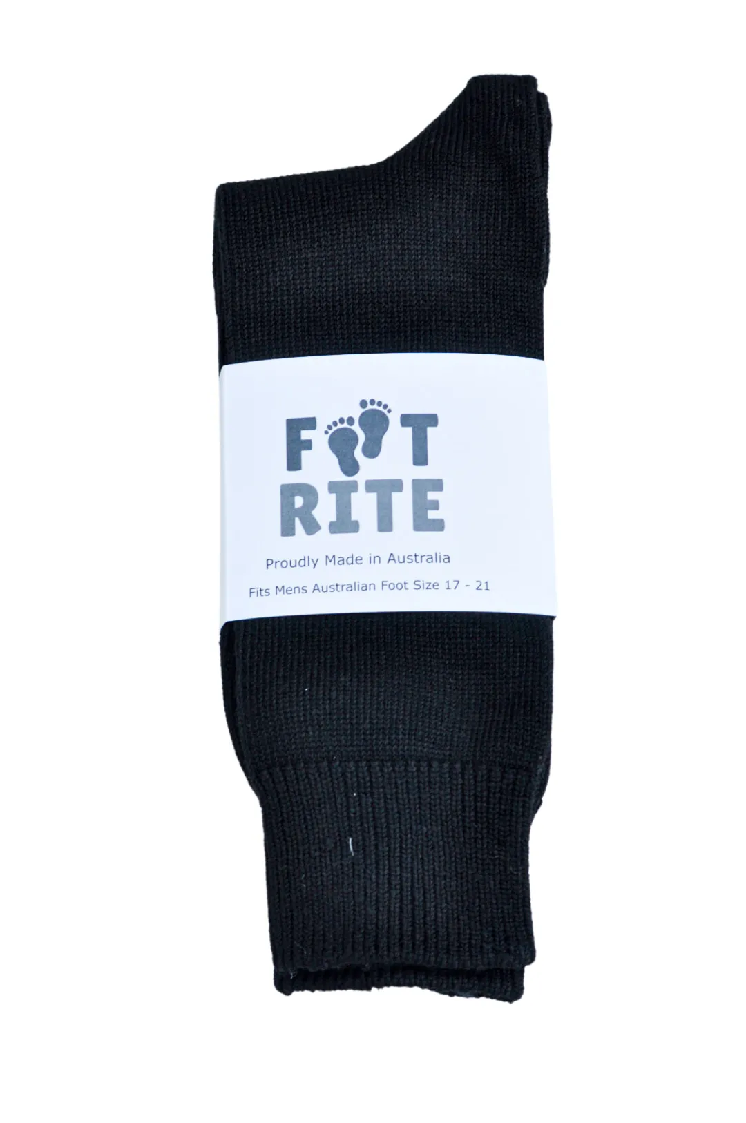 Extra Large Socks in Black - Aussie Made