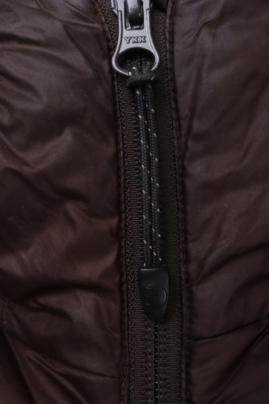 FJALLRAVEN Brown Hooded Quilted Down Long Coat Size S