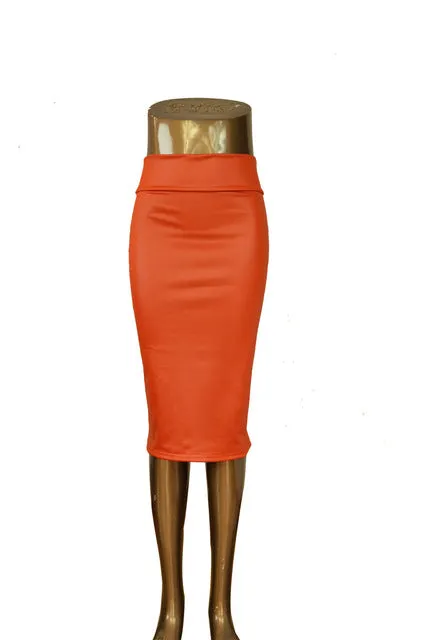 free shipping plus size high-waist faux leather pencil skirt black skirt 12 colors XS/S/M/L/XL