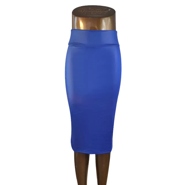 free shipping plus size high-waist faux leather pencil skirt black skirt 12 colors XS/S/M/L/XL