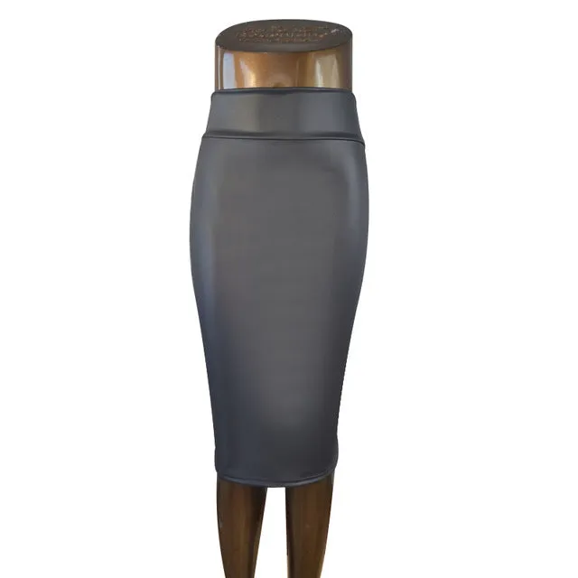 free shipping plus size high-waist faux leather pencil skirt black skirt 12 colors XS/S/M/L/XL