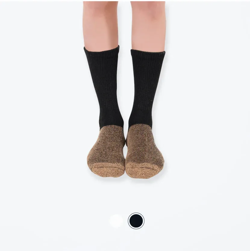 Glucology® Copper Fiber Antifungal Full Crew Socks/Unisex/Black or White