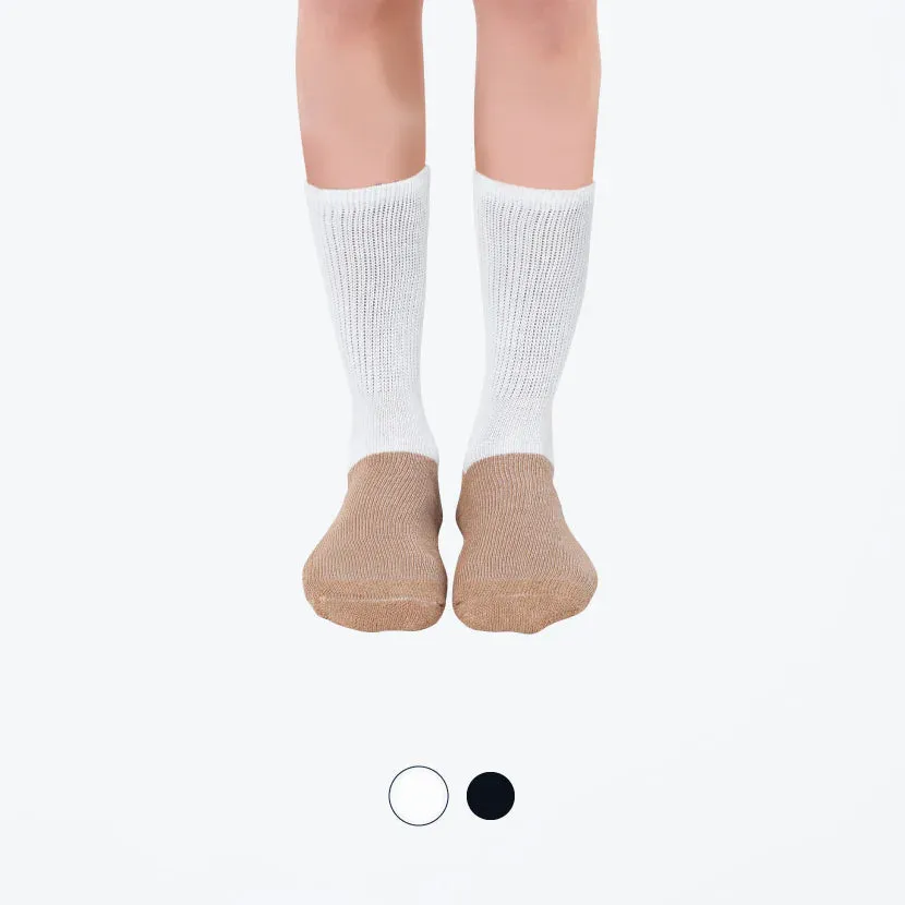 Glucology® Copper Fiber Antifungal Full Crew Socks/Unisex/Black or White