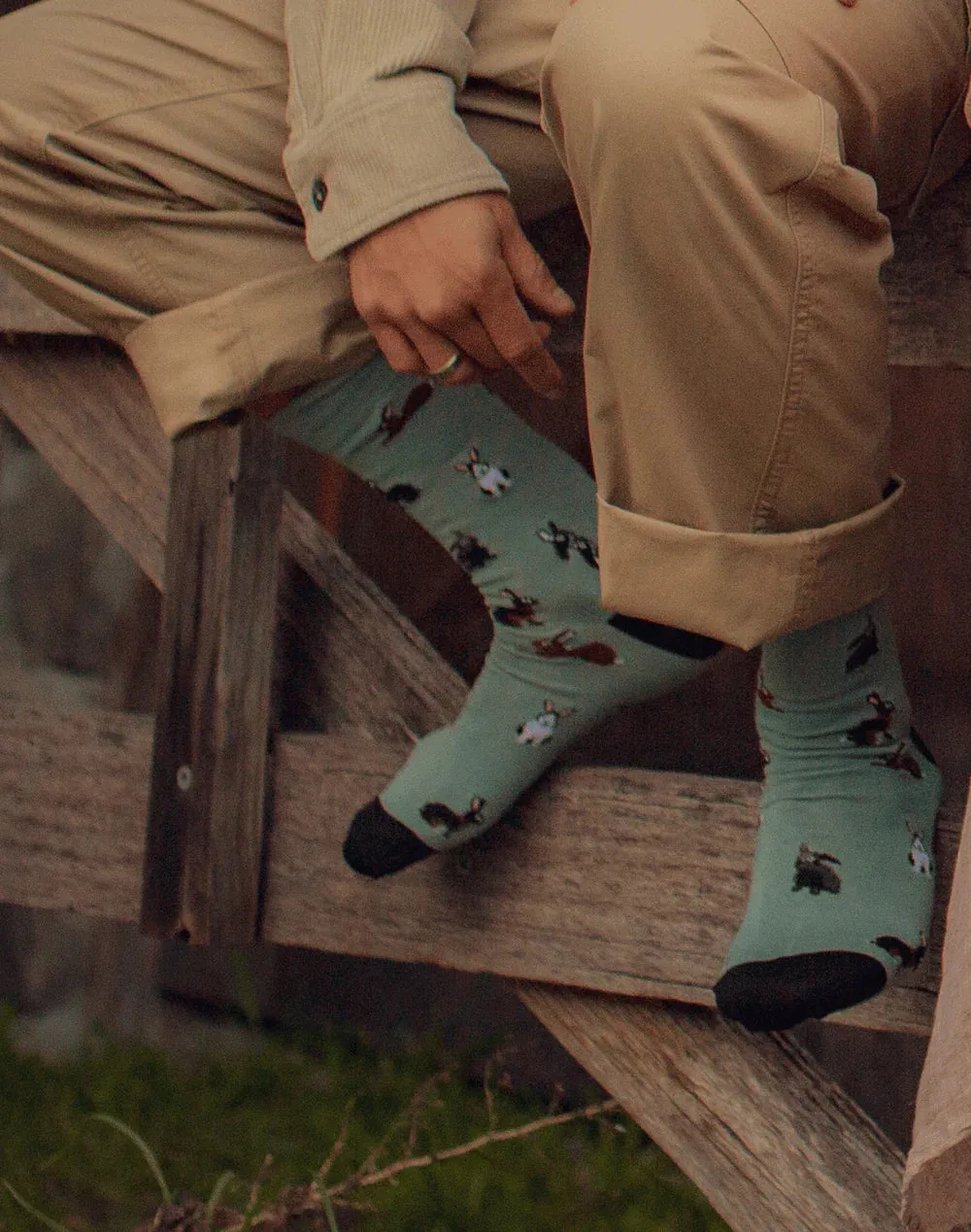 Hares Men's Bamboo Socks