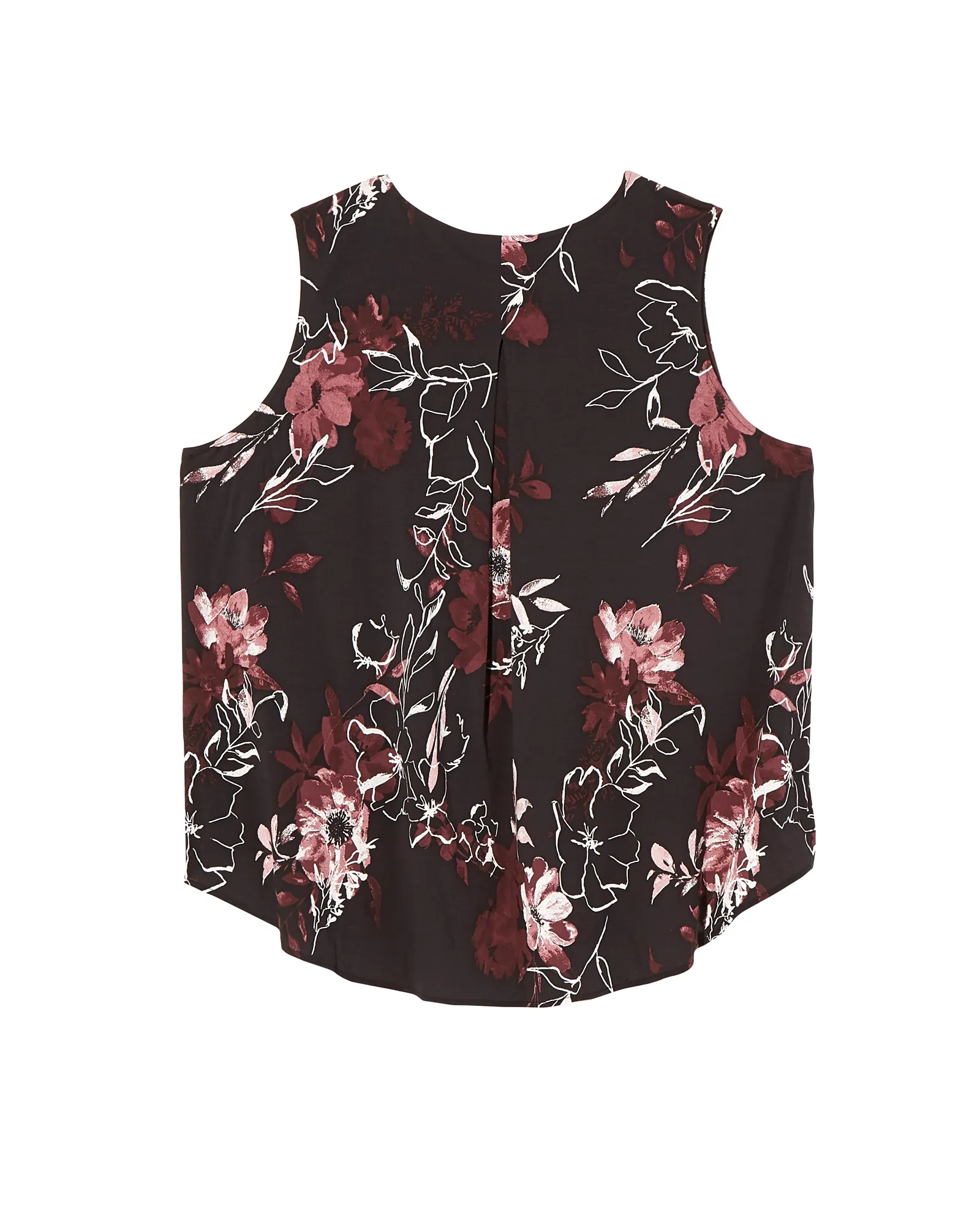 Honora Sleeveless Printed Blouse with Pleats | Black / Pink