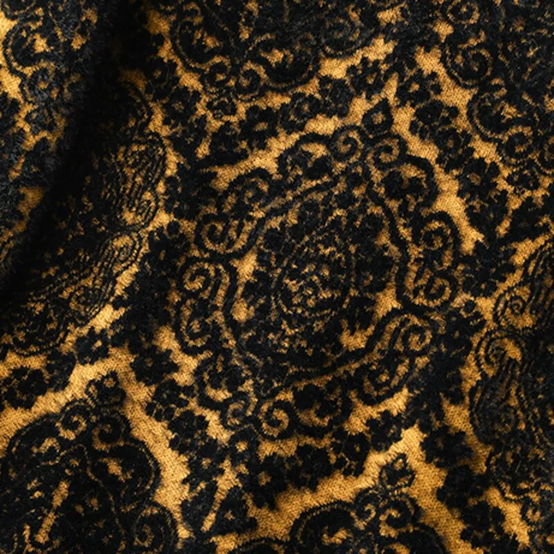 Jacquard Mink Fleece Pattern Acrylic Sweater