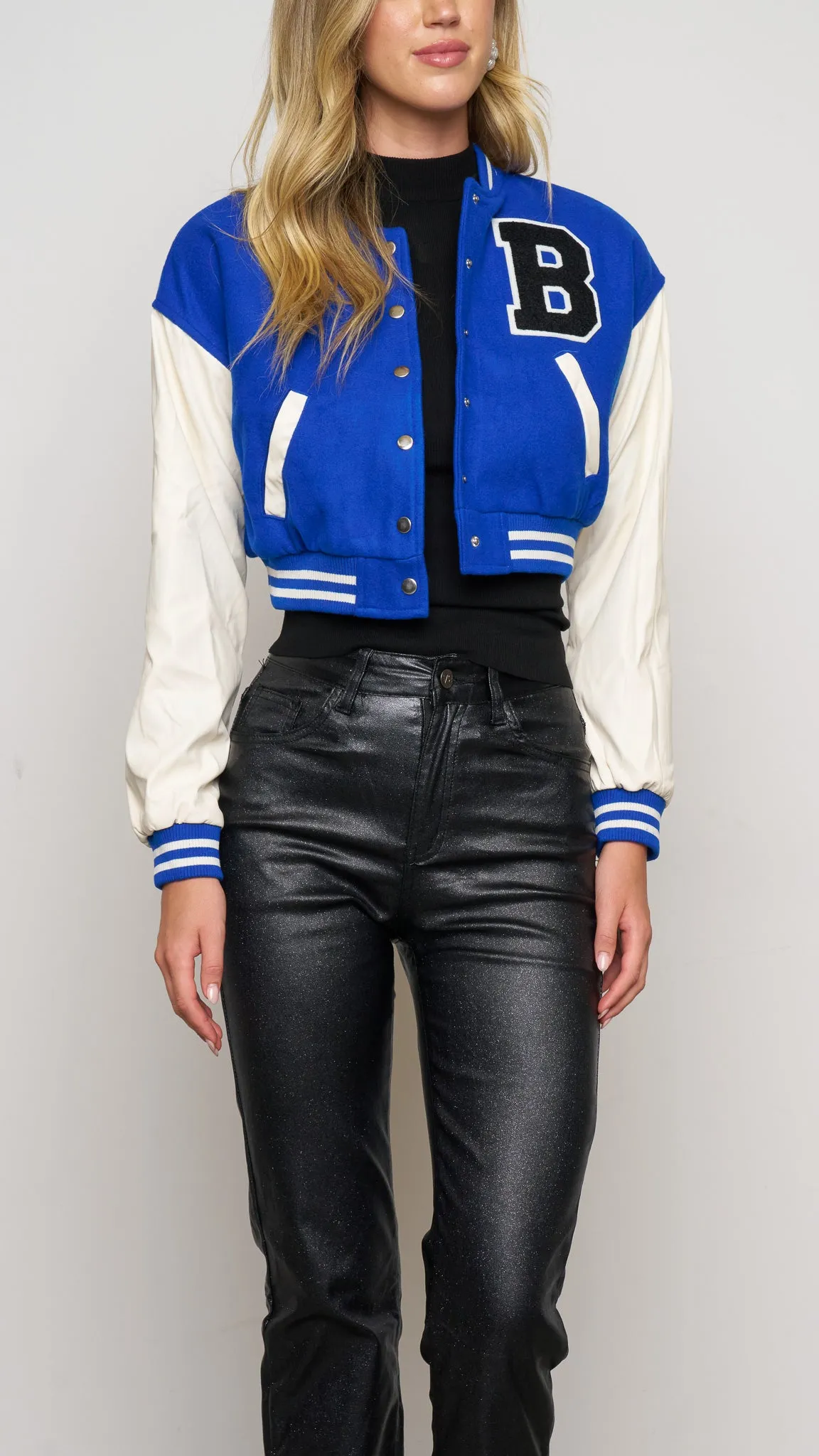 Janna Varsity Jacket in blue