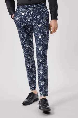 Jarrett Skinny Fit Navy Trousers - ARCHIVE