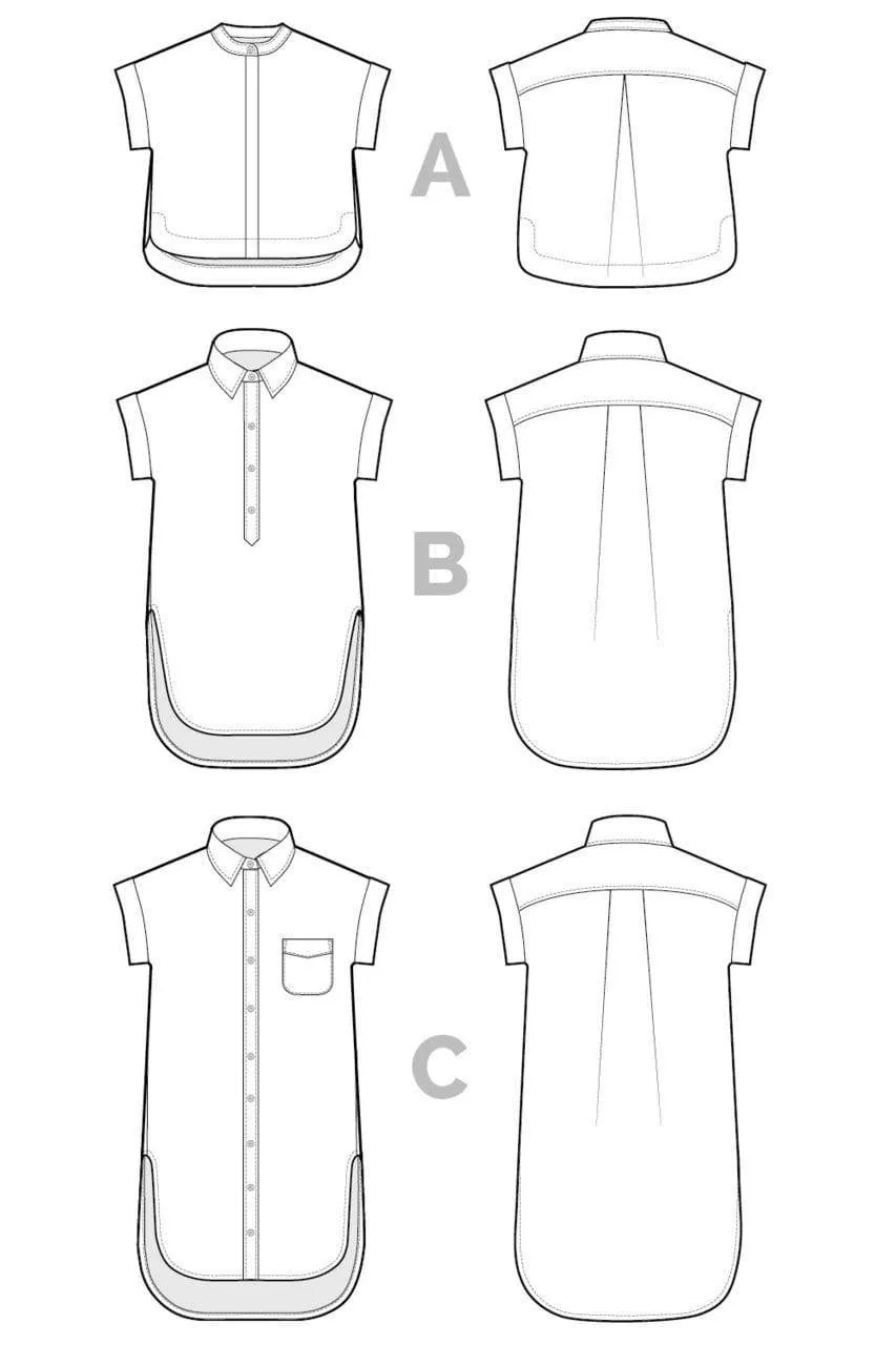 Kalle Shirt   Shirtdress - Closet Core Patterns - Sizes 0-20