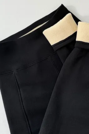 Kate black fleece lined leggings