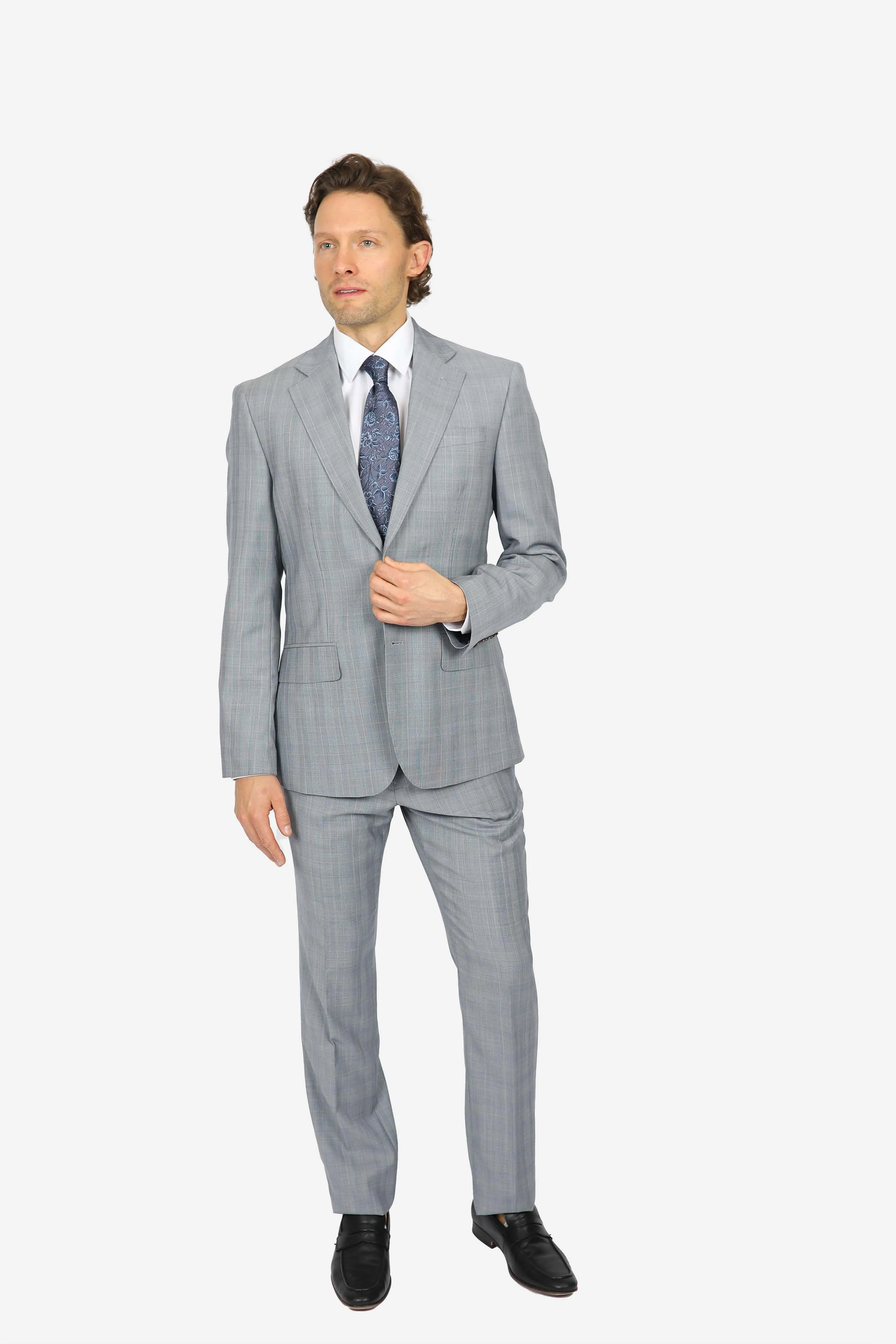 Light Grey Brinsley Check Trouser