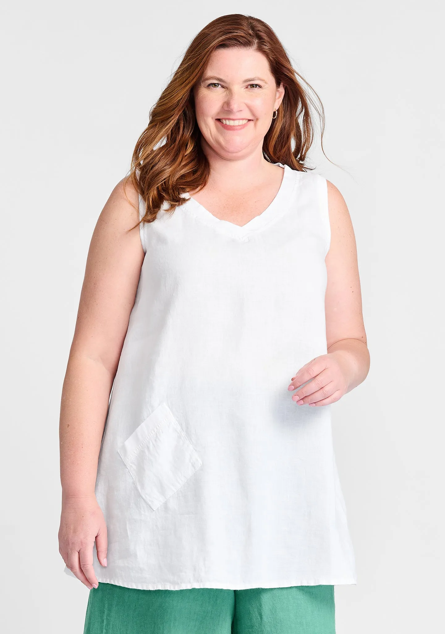 Live In Tunic - Linen Tank Top - FINAL SALE