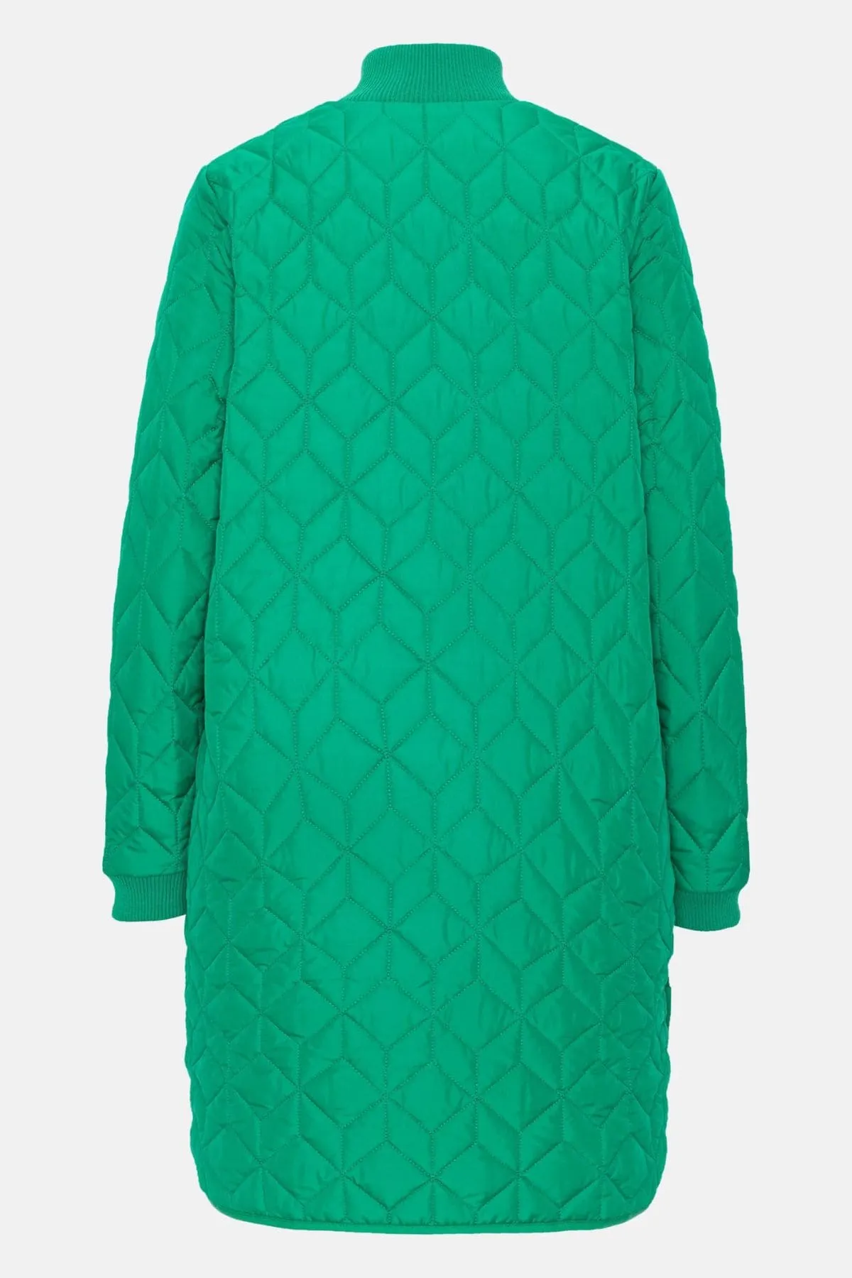 LONG QUILT COAT SEA PLANT