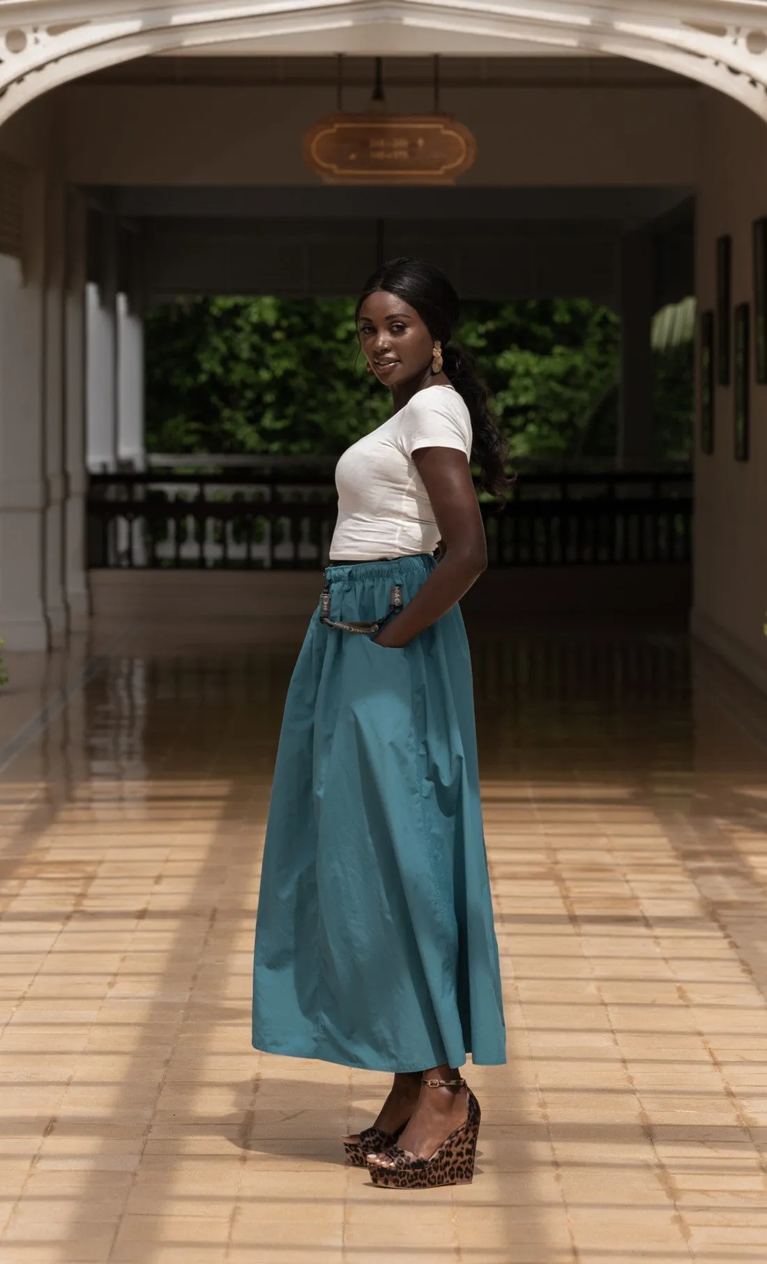 Macabi Slim Skirt - Teal