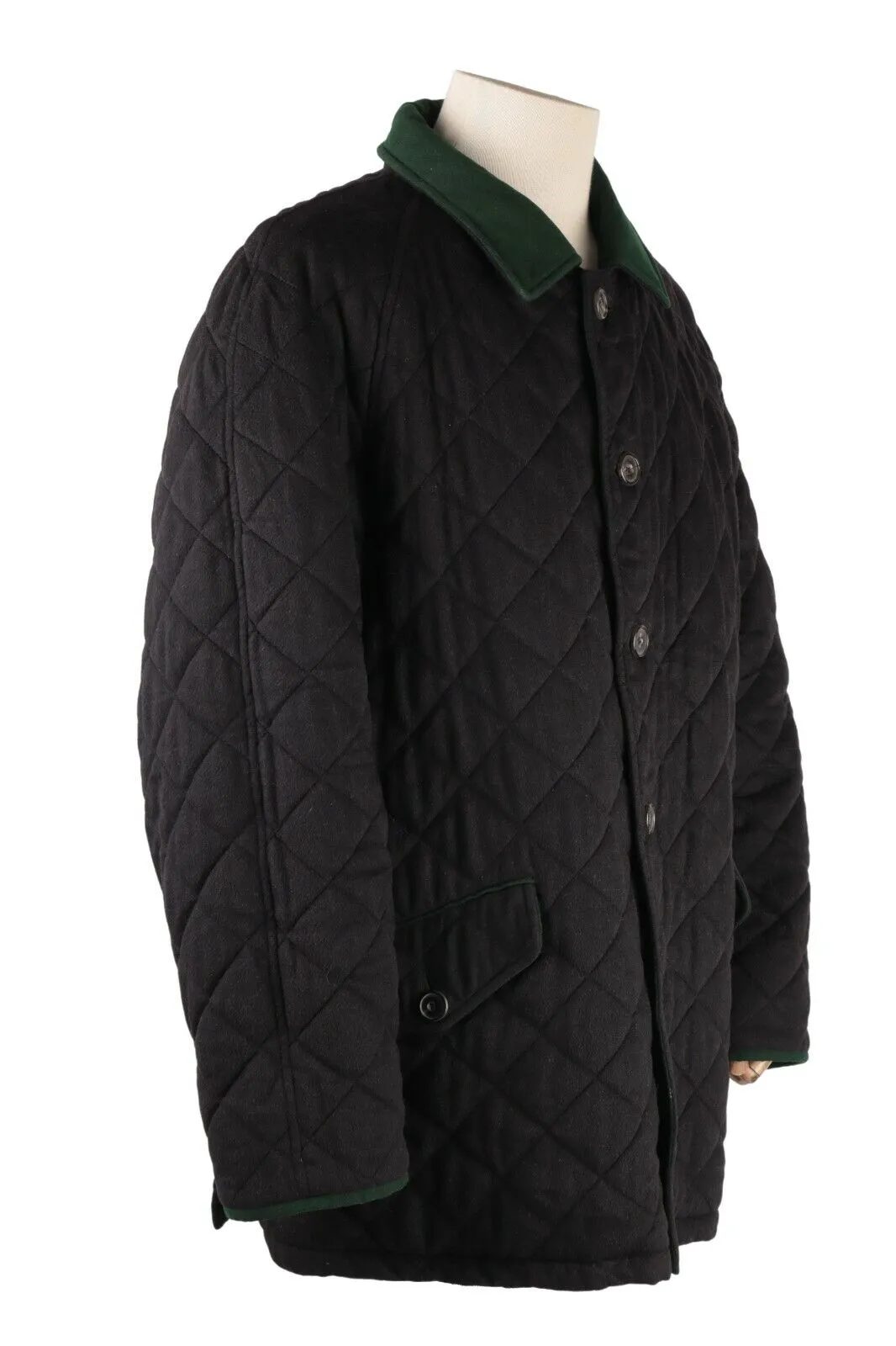 Men's KLEIDER Manufaktur HABSBURG Quilted 100% Cashmere Jacket Coat Size 46 / 56