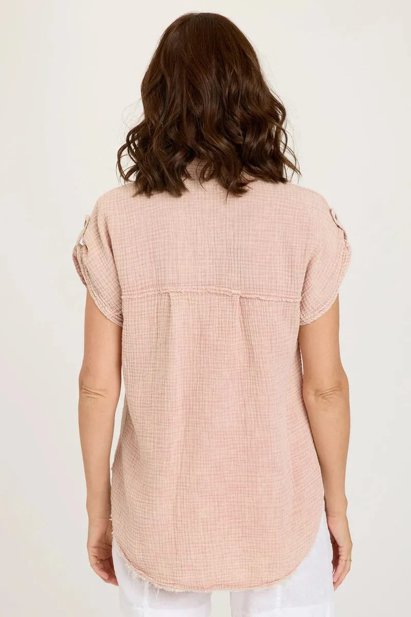 Naresha Tunic - Distress Wash Hydrangea