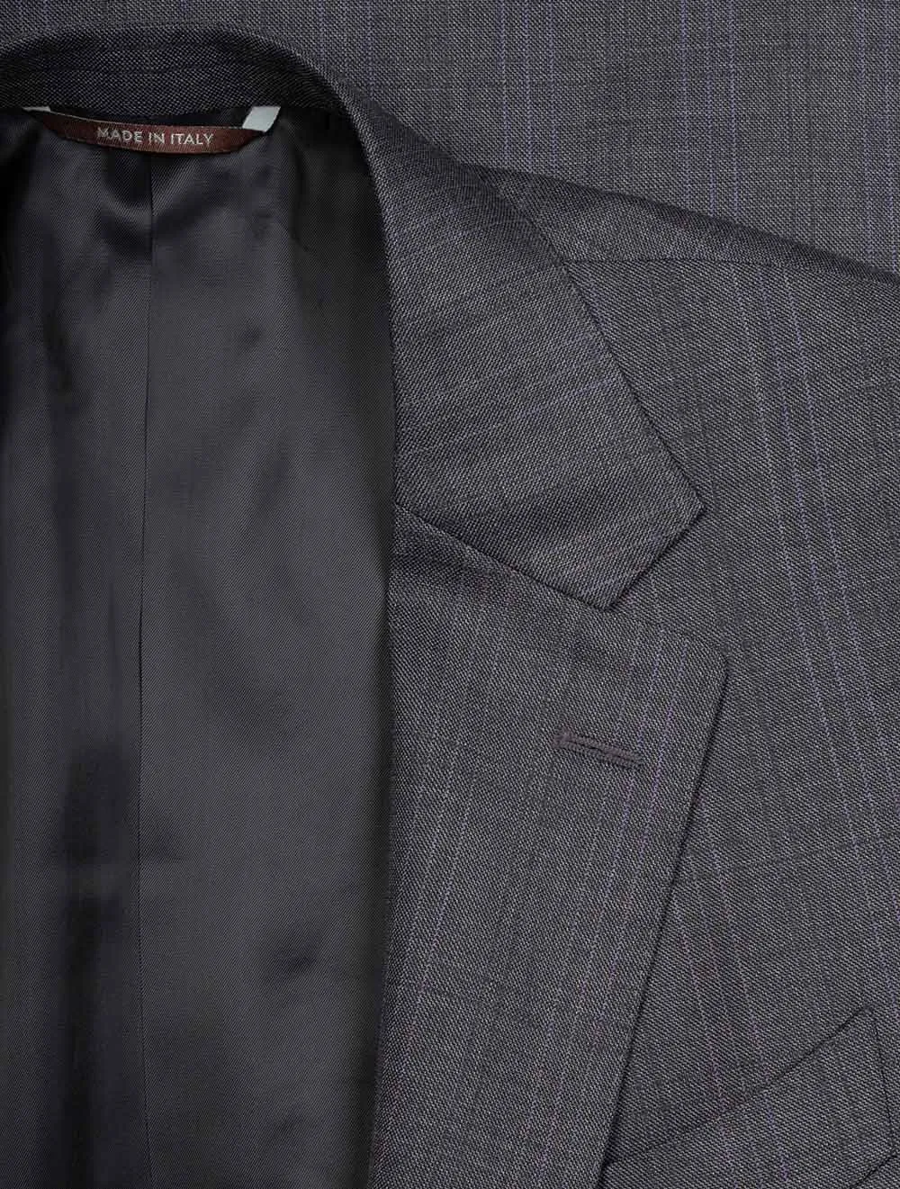 Over Check Suit Grey