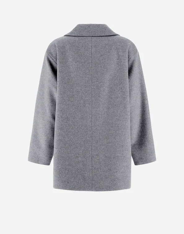 Pea Coat in Luxury Wool and Nylon Ultralight