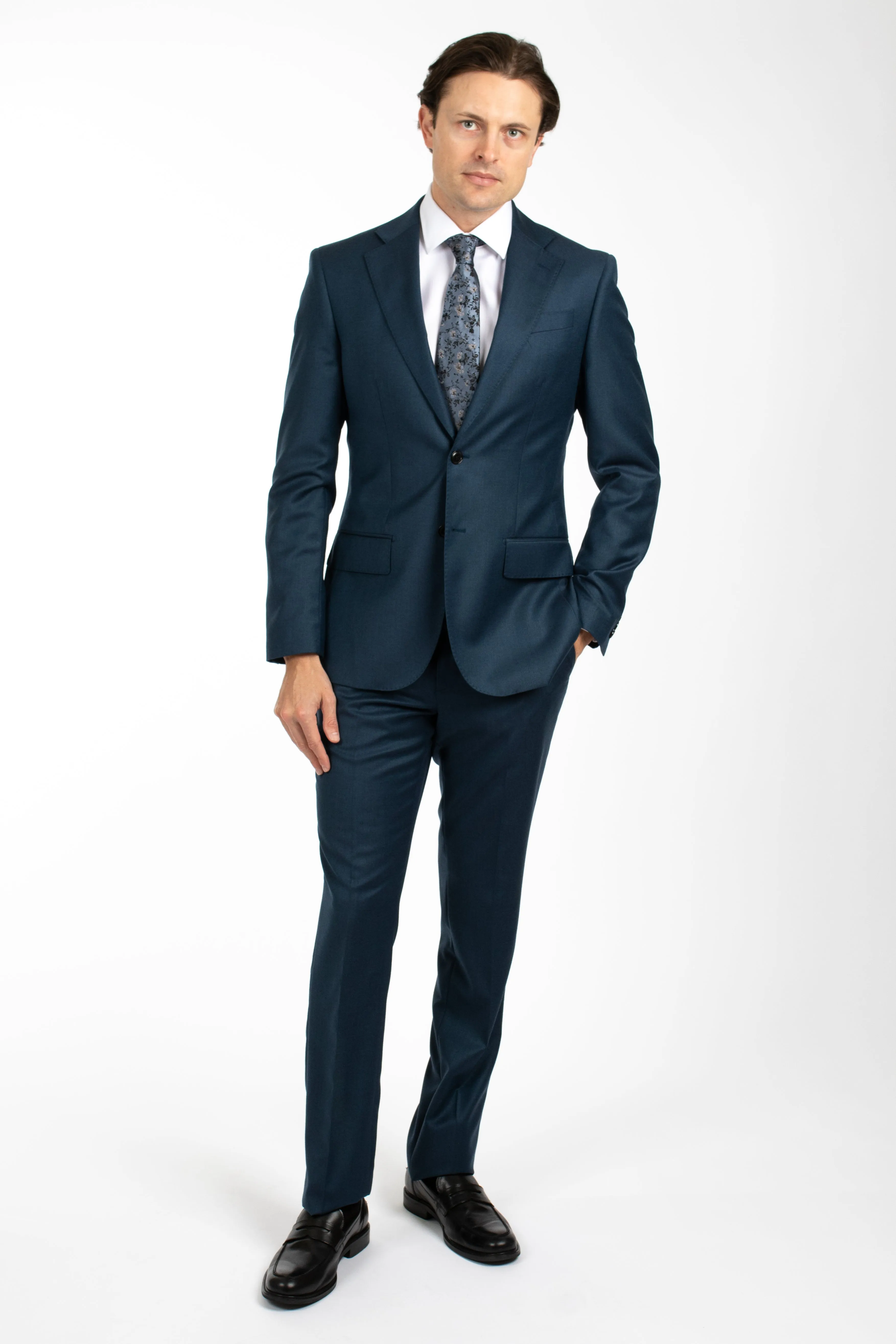 Petrol Twill Weave Trouser