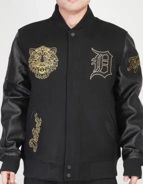 Pro Standard Detroit Tigers Varsity Jacket - Black on Gold
