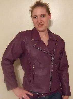 Purple Leather Jacket